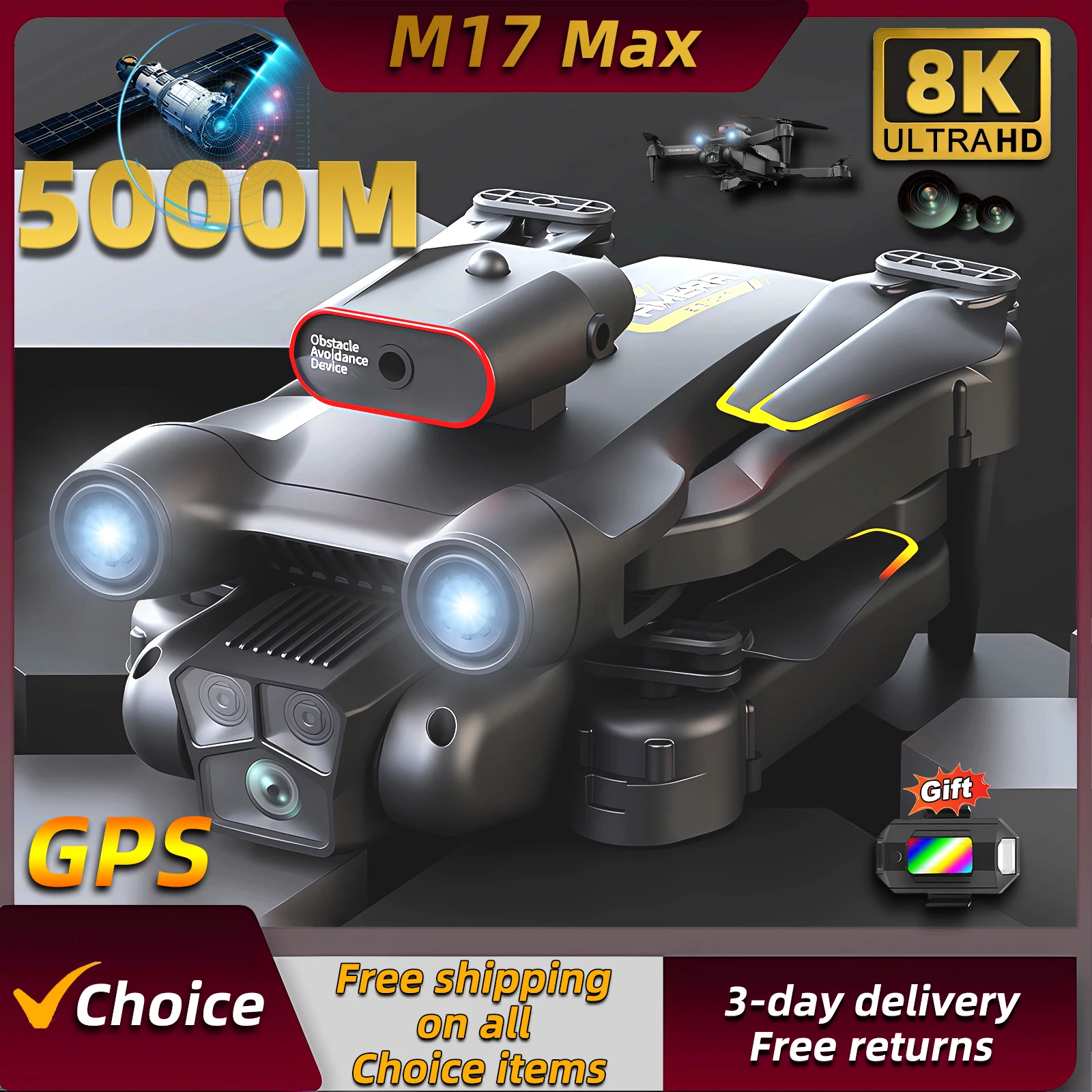 Drone Beacon Light - Nuovo Drone M17 Max 8K Professionale